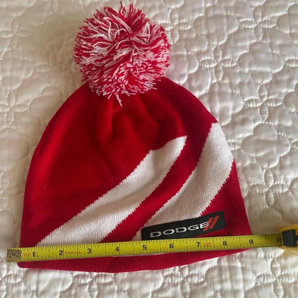 Beanie hat. Red and white in color with a Pom Pom on top. NWOT. New condition. - Picture 3 of 4